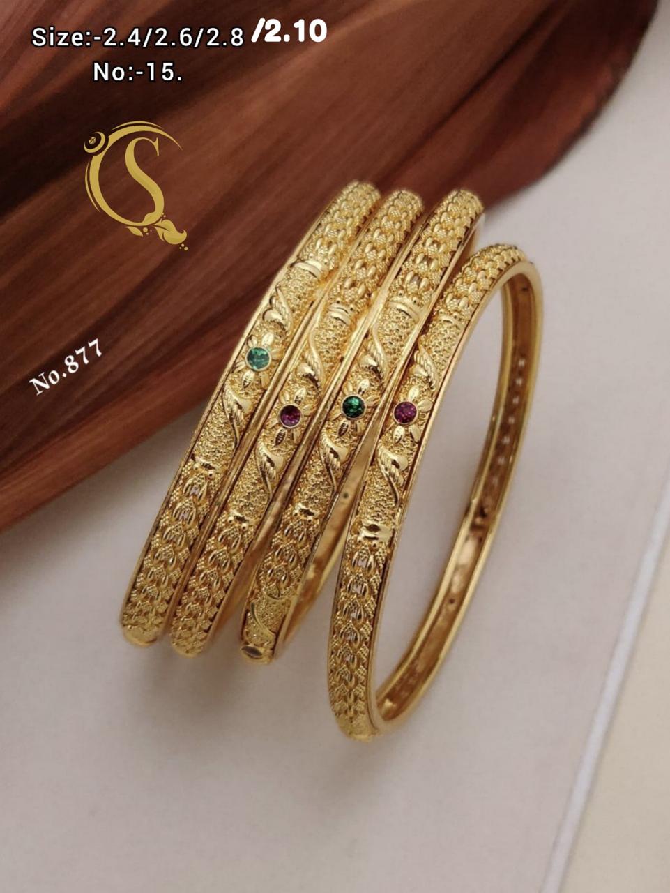 Designer Micro Gold Plating 4 Pice Bangles Suppliers in Mumbai
